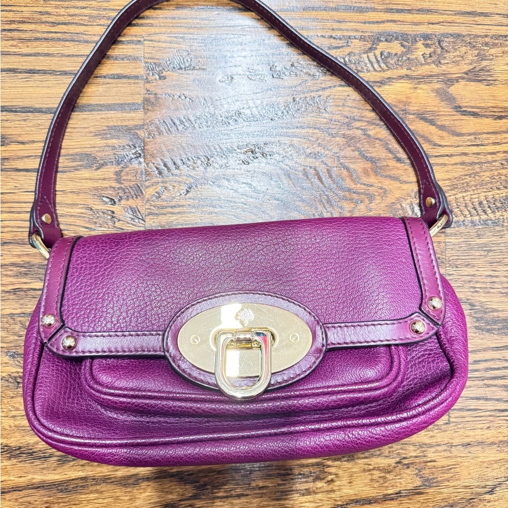 Mulberry Elegant Purple Leather Handbag